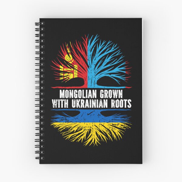 Item preview, Mongolian Grown with Ukrainian Roots Flag designed and sold by CosmoKitsch.