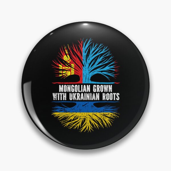 Item preview, Mongolian Grown with Ukrainian Roots Flag designed and sold by CosmoKitsch.
