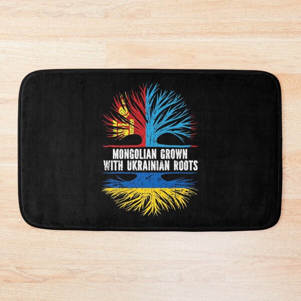 Item preview, Mongolian Grown with Ukrainian Roots Flag designed and sold by CosmoKitsch.