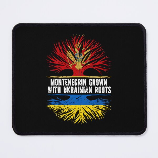 Item preview, Montenegrin Grown with Ukrainian Roots Flag designed and sold by CosmoKitsch.
