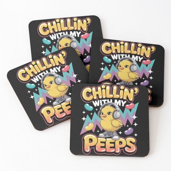 Item preview, Chillin' With My Peeps – Retro Easter Chick Sneakers & Headphones Tee V3 designed and sold by DarylWelsh2024.