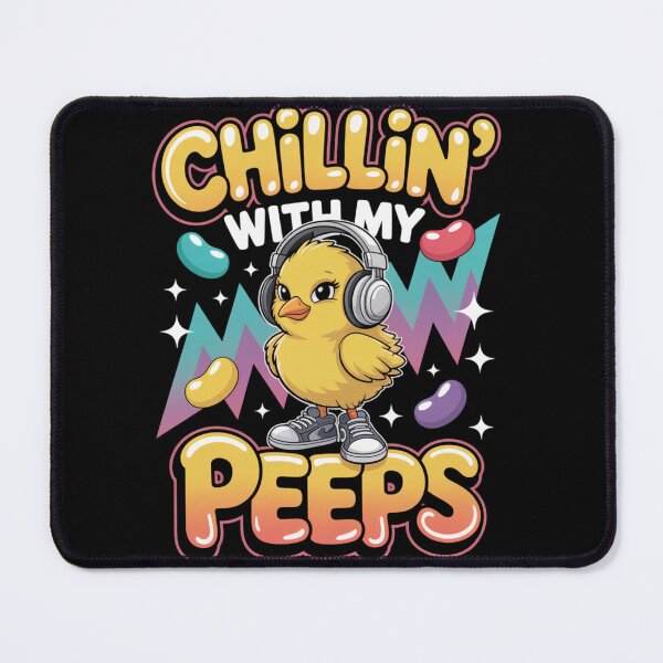 Item preview, Chillin' With My Peeps – Retro Easter Chick Sneakers & Headphones Tee V3 designed and sold by DarylWelsh2024.