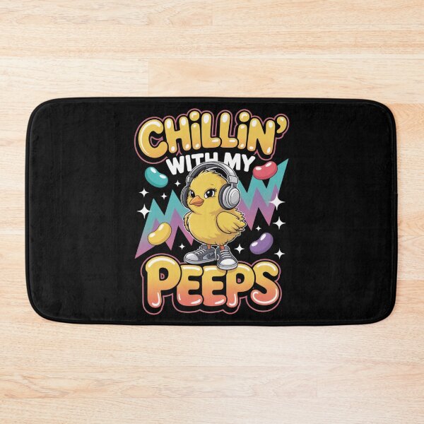 Item preview, Chillin' With My Peeps – Retro Easter Chick Sneakers & Headphones Tee V3 designed and sold by DarylWelsh2024.
