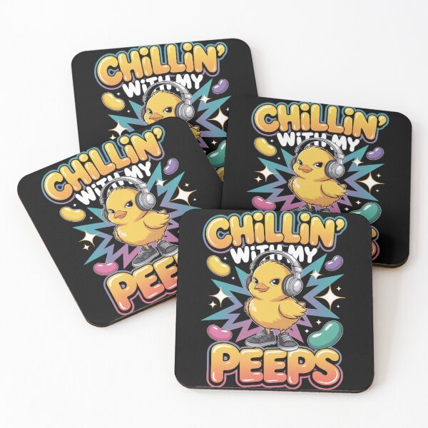 Item preview, Chillin' With My Peeps – Retro Easter Chick Sneakers & Headphones Tee V4 designed and sold by DarylWelsh2024.