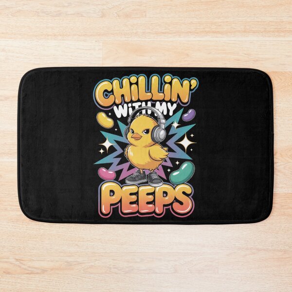 Item preview, Chillin' With My Peeps – Retro Easter Chick Sneakers & Headphones Tee V4 designed and sold by DarylWelsh2024.