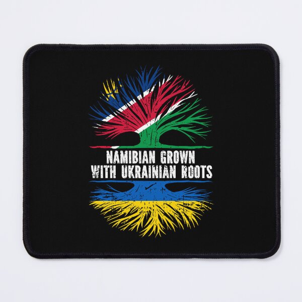 Item preview, Namibian Grown with Ukrainian Roots Flag designed and sold by CosmoKitsch.