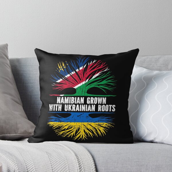 Item preview, Namibian Grown with Ukrainian Roots Flag designed and sold by CosmoKitsch.