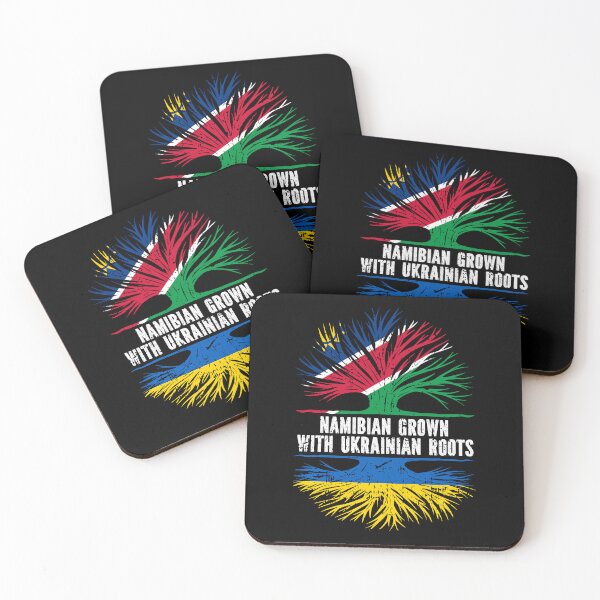 Item preview, Namibian Grown with Ukrainian Roots Flag designed and sold by CosmoKitsch.