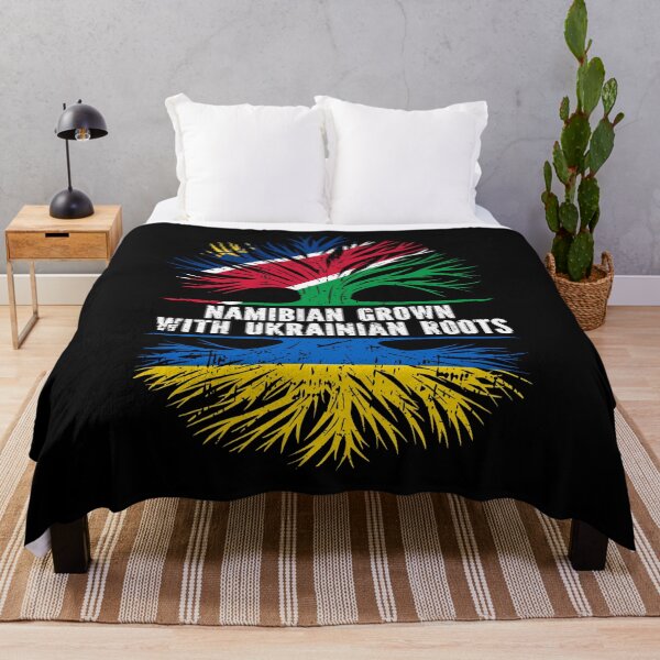 Item preview, Namibian Grown with Ukrainian Roots Flag designed and sold by CosmoKitsch.
