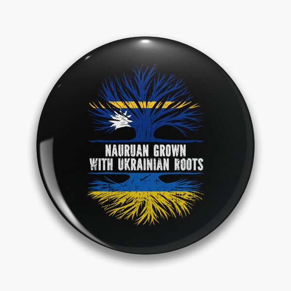 Item preview, Nauruan Grown with Ukrainian Roots Flag designed and sold by CosmoKitsch.