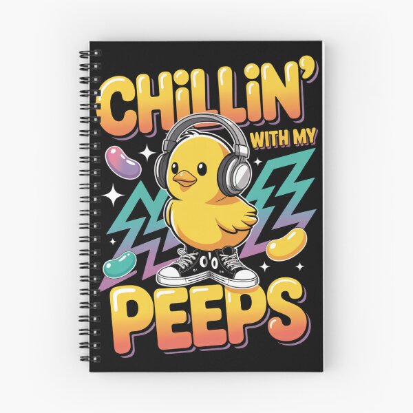 Item preview, Chillin' With My Peeps – Retro Easter Chick Sneakers & Headphones Tee V5 designed and sold by DarylWelsh2024.