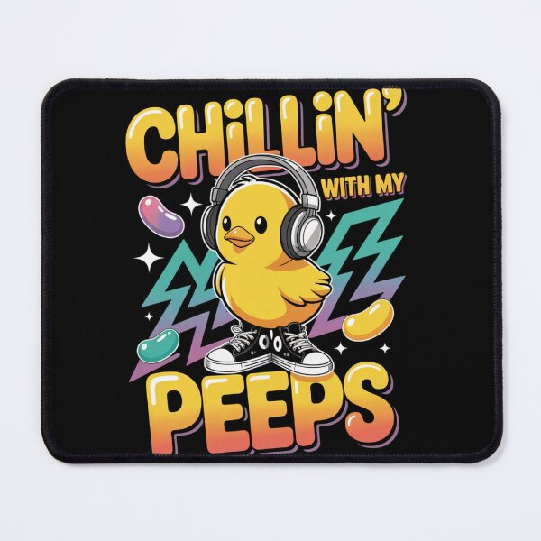 Item preview, Chillin' With My Peeps – Retro Easter Chick Sneakers & Headphones Tee V5 designed and sold by DarylWelsh2024.