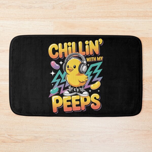 Item preview, Chillin' With My Peeps – Retro Easter Chick Sneakers & Headphones Tee V5 designed and sold by DarylWelsh2024.