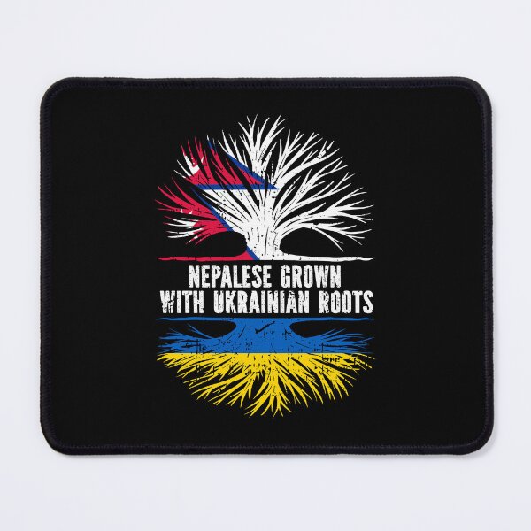 Item preview, Nepalese Grown with Ukrainian Roots Flag designed and sold by CosmoKitsch.