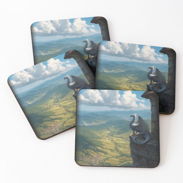 Item preview, Fantasy Silver Dragon Enjoying the View designed and sold by Mission Ready.