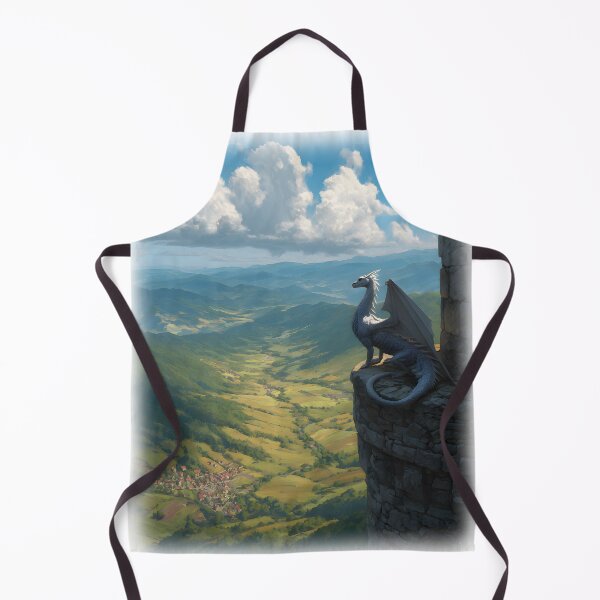 Item preview, Fantasy Silver Dragon Enjoying the View designed and sold by Mission Ready.