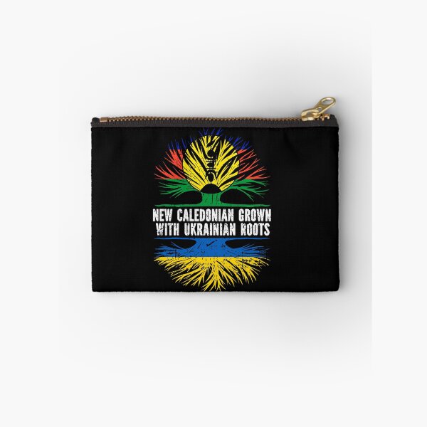 Item preview, New Caledonian Grown with Ukrainian Roots Flag designed and sold by CosmoKitsch.