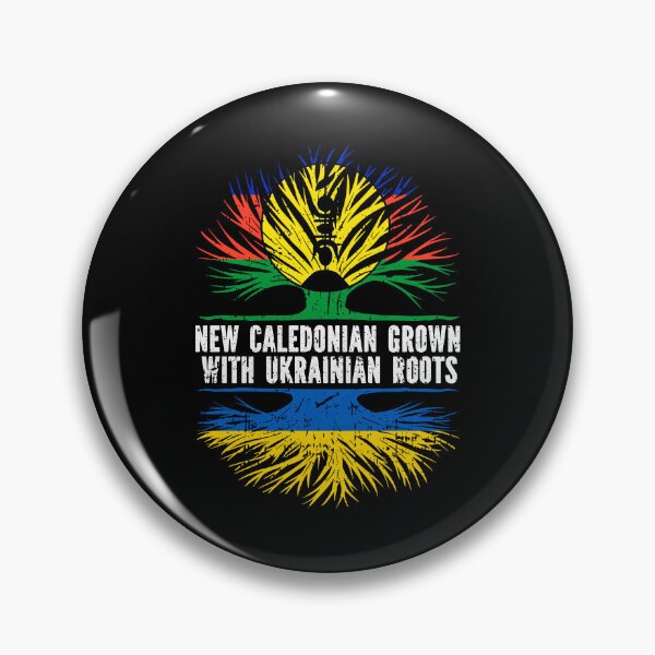 Item preview, New Caledonian Grown with Ukrainian Roots Flag designed and sold by CosmoKitsch.