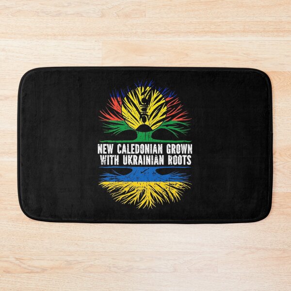 Item preview, New Caledonian Grown with Ukrainian Roots Flag designed and sold by CosmoKitsch.
