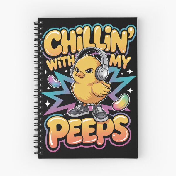 Item preview, Chillin' With My Peeps – Retro Easter Chick Sneakers & Headphones Tee V7 designed and sold by DarylWelsh2024.