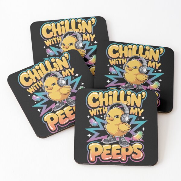 Item preview, Chillin' With My Peeps – Retro Easter Chick Sneakers & Headphones Tee V7 designed and sold by DarylWelsh2024.