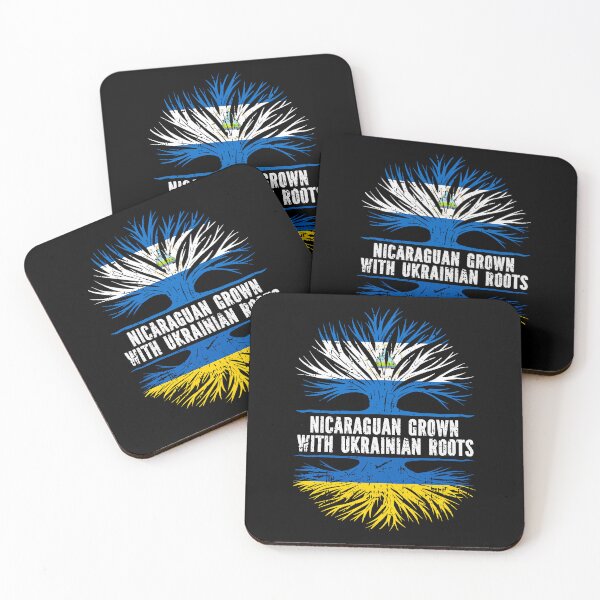 Item preview, Nicaraguan Grown with Ukrainian Roots Flag designed and sold by CosmoKitsch.