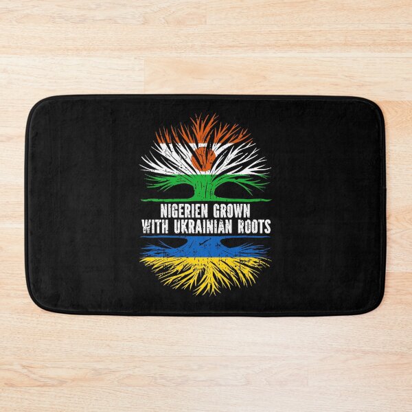 Item preview, Nigerien Grown with Ukrainian Roots Flag designed and sold by CosmoKitsch.