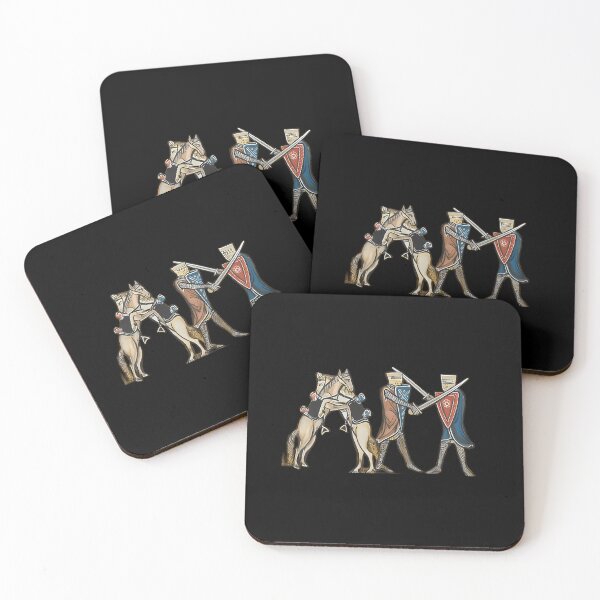 Item preview, Medieval Marginalia Horse Knight Combat designed and sold by bsoguvemm41.