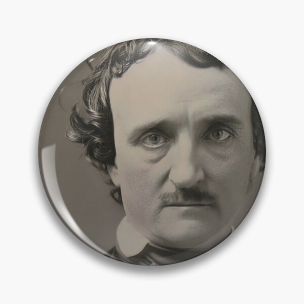 Item preview, Annie Daguerreotype, Edgar Allan Poe, circa 1849 iconic portrait black and white vintage photographic art print designed and sold by Astrid Arkhangelsky.