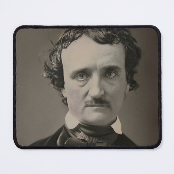 Item preview, Annie Daguerreotype, Edgar Allan Poe, circa 1849 iconic portrait black and white vintage photographic art print designed and sold by Astrid Arkhangelsky.