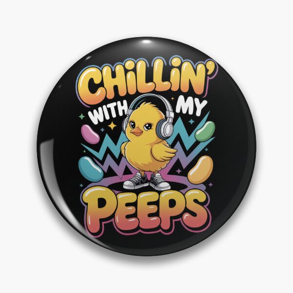 Item preview, Chillin' With My Peeps – Retro Easter Chick Sneakers & Headphones Tee V8 designed and sold by DarylWelsh2024.