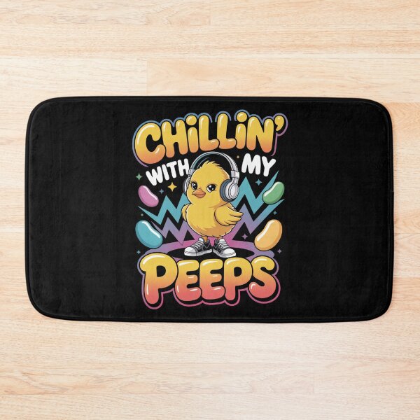 Item preview, Chillin' With My Peeps – Retro Easter Chick Sneakers & Headphones Tee V8 designed and sold by DarylWelsh2024.