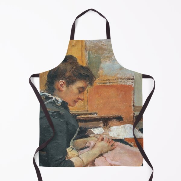 Item preview, Interior with woman embroidering designed and sold by SharonTheFirst.