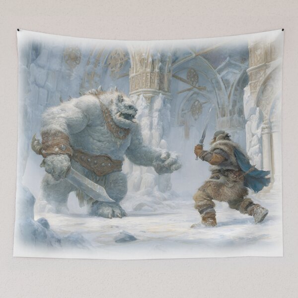 Item preview, Fighting an Ice Troll in a Frost Dungeon designed and sold by Mission Ready.