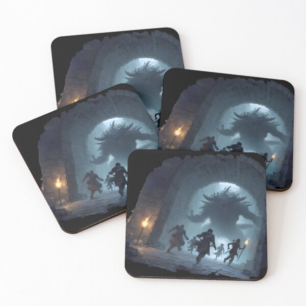 Item preview, Fantasy RPG Party facing a Demon in a Dungeon designed and sold by Mission Ready.