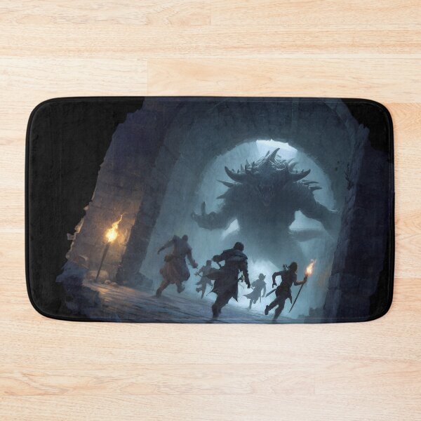 Item preview, Fantasy RPG Party facing a Demon in a Dungeon designed and sold by Mission Ready.