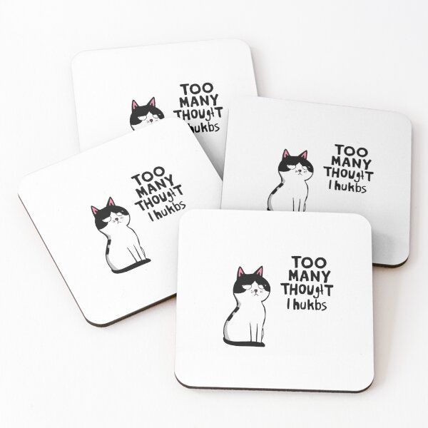 Item preview, Too Many Thoughts Funny Cat Meme designed and sold by esign-Chefin.