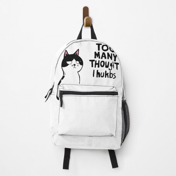 Item preview, Too Many Thoughts Funny Cat Meme designed and sold by esign-Chefin.