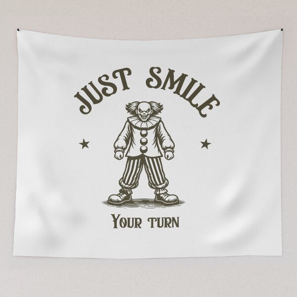 Item preview, Evil Clown Minimal – Dark Circus Illustration designed and sold by KiwyStudio.