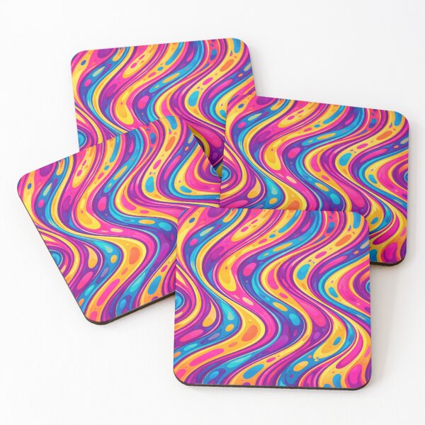 Item preview, Psychedelic Wave Abstract – Vibrant Flow Art designed and sold by ArtoryNest.