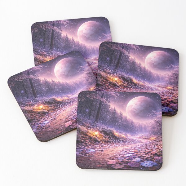 Item preview, Cosmic Forest Path Beneath Giant Moonlight designed and sold by ImaginingNebulae.