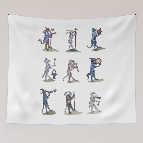 Item preview, Medieval Marginalia Animal Procession designed and sold by bsoguvemm41.