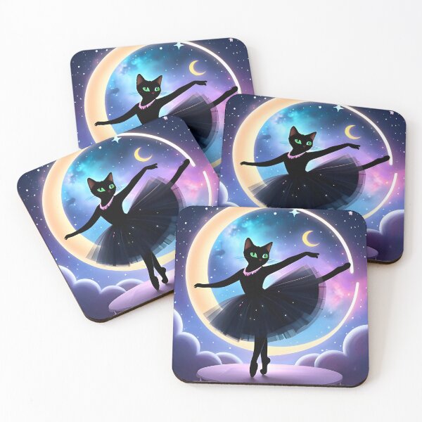 Item preview, Cosmic Ballet Cat Dancing Inside Glowing Moon Ring designed and sold by VISO-art.