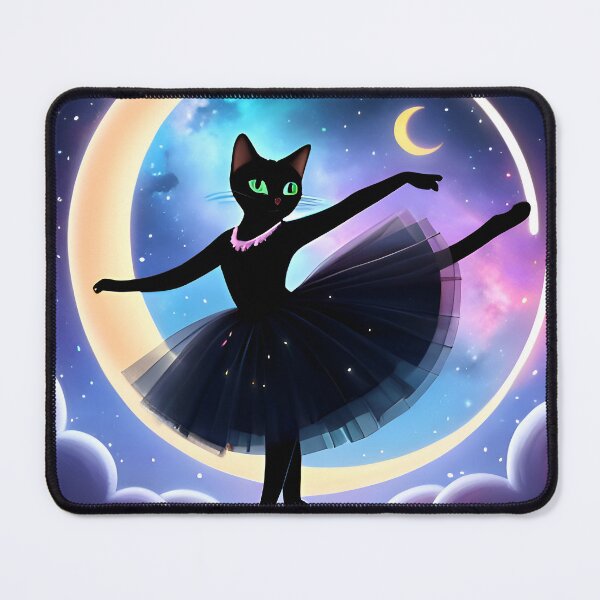 Item preview, Cosmic Ballet Cat Dancing Inside Glowing Moon Ring designed and sold by VISO-art.
