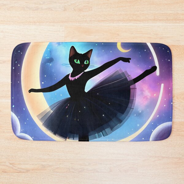 Item preview, Cosmic Ballet Cat Dancing Inside Glowing Moon Ring designed and sold by VISO-art.