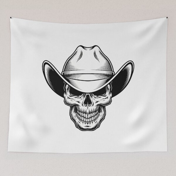Item preview, Gothic Cowboy Skull Dark Western Art designed and sold by bsoguvemm41.