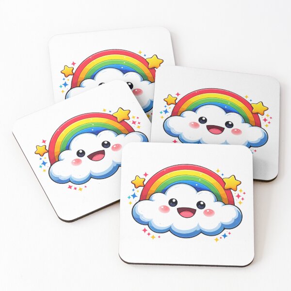 Item preview, Cute Rainbow Cloud Smiling Cartoon | Happy Kawaii Weather Art designed and sold by ArtoryNest.