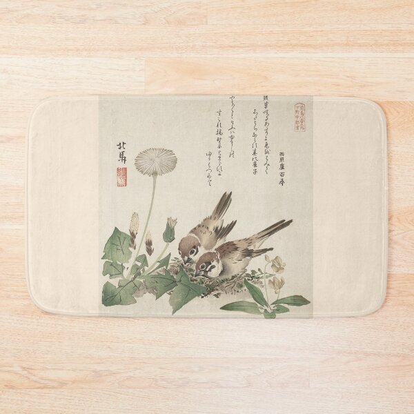 Item preview, Ukiyo-e Sparrows and Dandelion Harmony designed and sold by SakuraMarket26.