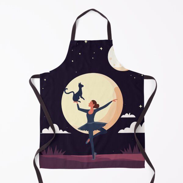Item preview, Ballerina Dancing With Cat Under Moon Lover designed and sold by VISO-art.