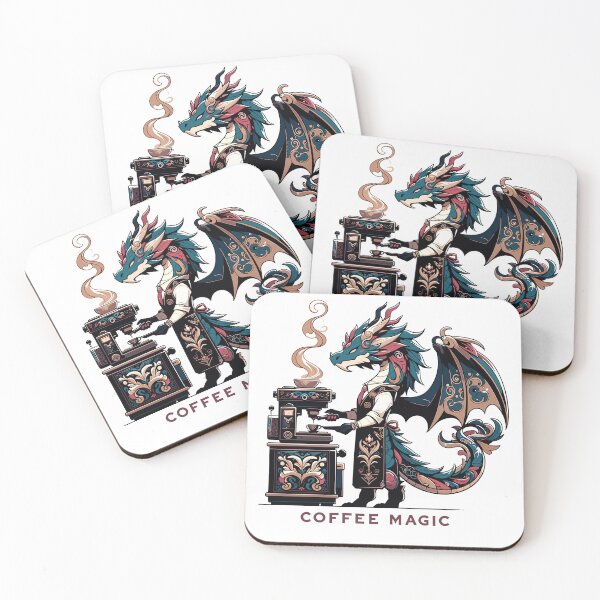 Item preview, Coffee Magic Dragon Barista Design for Fantasy and Coffee Lovers designed and sold by CyfroweMysli.